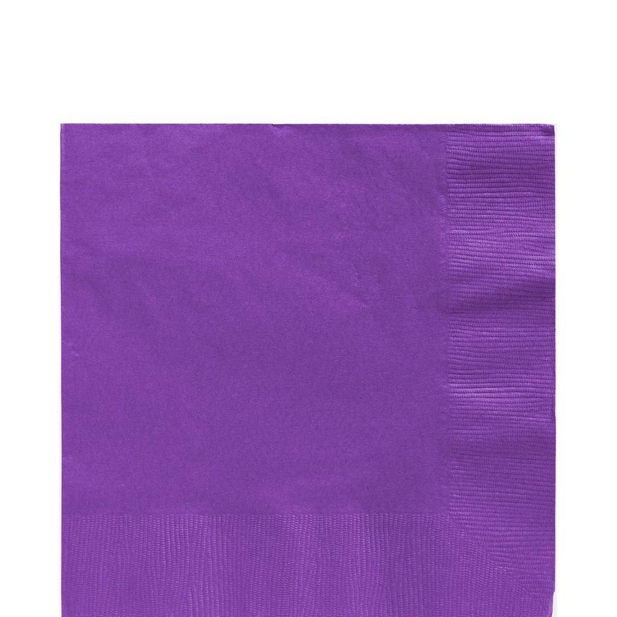 Purple Paper Lunch Napkins, 6.5in, 40ct